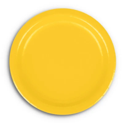 CEG Paper Lunch Plates, School Bus Yellow (791021B) - Image 1 of 3