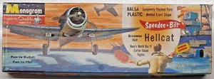 GRUMMAN F6F HELLCAT Vintage Speedee-Bilt Balsa Model Airplane Kit Monogram G12 - Picture 1 of 13