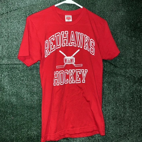 Miami Of Ohio University Redhawks Ice Hockey Homage Shirt XS Ohio College NCAA Cover