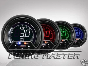 Manometro Strumento PROSPORT 52mm Pressione Olio 0-10 BAR Allarme PICCO 4COLORI - Foto 1 di 2
