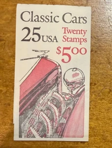 U.S. Scott #2385a Booklet Classic Cars (20) 25c Stamps - Unopened Booklet - MNH - Picture 1 of 2