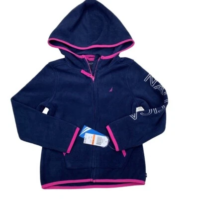 Nautica Little Girls Zip-up Polar Fleece Hoodie 5 REG - Image 1 of 4