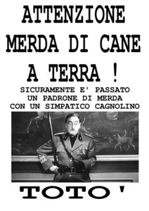 1 Imprimir 20x30 30x40 CM Cartel Atención Caca de Perro Merd Diversión - Imagen 1 de 1