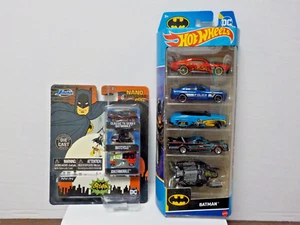 C0930 Jada / Hot Wheels "Batman Car Bundle (Nanos & 5-Pack)" Diecast Car Lot - Picture 1 of 9