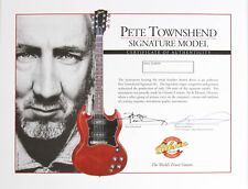 *Orginal* Gibson Pete Townshend Custom Shop Certificate of Authenticity (C.O.A)