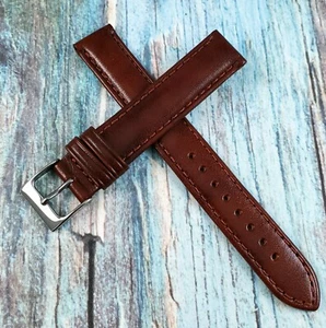 Hadley Roma 16 mm Kastanie / Braun Echtlederband. MS743 - Bild 1 von 10