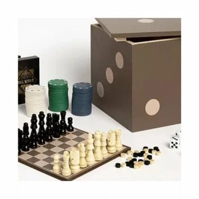 Studio Mercantile - 5 in 1 Backgammon, checkers, chess, dice, cards, and poker  - Image 1 of 4