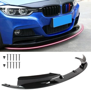 Front Bumper Lip Splitter Gloss Black For 2012-2018 BMW F30 3 Series M Sport - Bild 1 von 9