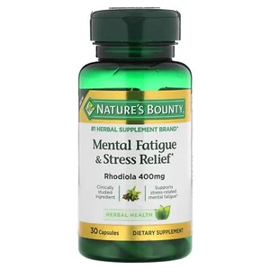 2 X Nature's Bounty, Mental Fatigue & Stress Relief, 400 mg, 30 Capsules - Picture 1 of 2