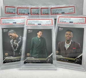 2023 Topps NOW NBA Draft SET RC ALL PSA 10 Wembanyama Miller Henderson Black - Picture 1 of 9