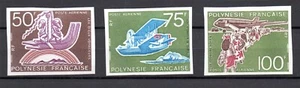 Polynesia (French) 1975 IMP. set Aviation/airplane stamps (Michel 192/94 U) MNH - Picture 1 of 1
