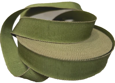 vintage petersham cotton rayon 3/4" oregano 1yd made in USA - Image 1 of 4