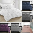 100% EGYPTIAN COTTON PINTUCK DUVET COVER BEDDING SET + PILLOW CASE SET 200TC