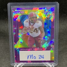 2023 Leaf Vivid Mohamed Ibrahim Purple Cracked Ice Auto 1/2 Lions SSP 