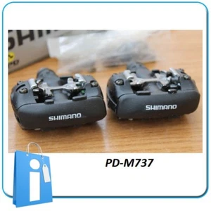 Pedale Shimano PD-M737 SPD Clipless XT XTR m900 m730 - Getriebe No Original - Picture 1 of 7