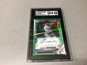 Bowman Chrome Prospects 2021 refractor verde automático Yoelqui Céspedes 59/99 SGC 8,5 - Imagen 1 de 3