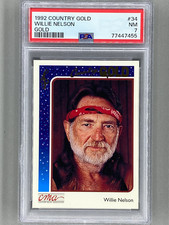 1992 Sterling Country Gold #34 Willie Nelson Gold PSA 7 - Pop 4 - 8 Higher (Musi