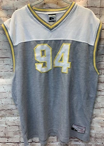 PJ Mark Absolute 94 Sleeveless Jersey Sweater Gray White Yellow Cotton Blend 3XL - Picture 1 of 12