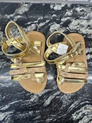 Sandalias Koala Niños Dorado Brillante - Niñas Bebé Talla 4 12-18M Foto 1 de 4