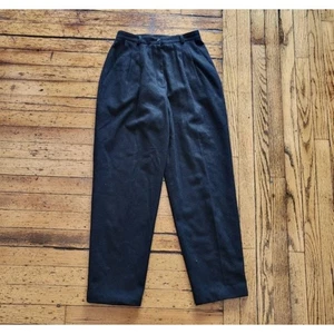 Pantalones Requirements Vintage 100% Lana Negro Talla 8 - Imagen 1 de 10