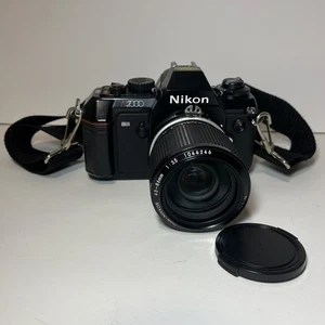 Nikon N2000 35mm SLR Film Camera Nikkor Zoom 43-86mm f1-3.5 Lens & Strap - Picture 1 of 16