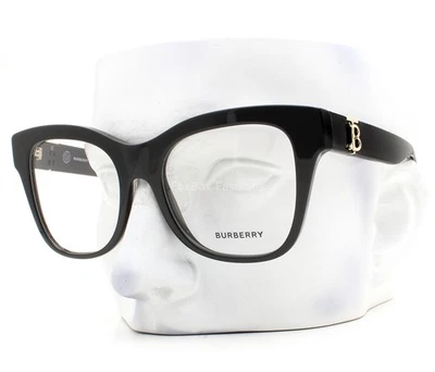 Burberry Eyeglasses Glasses BE2388 3001 Polished Black Pale Gold 52mm with Case - Image 1 of 4