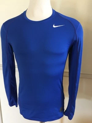 Men Nike Pro Dri-Fit Crew Shirt S/S Short Sleeve Blue Small S Fitted 703100-480 - Image 1 of 4