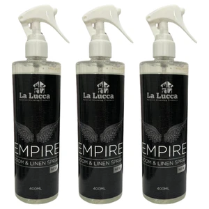 3 x La Lucca Air Freshener Spray Empire Room & Linen Fabric Freshener 400ml - Picture 1 of 1