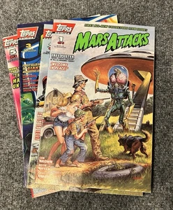 Lote de cómics de Mars Attacks Topps 1-3,5 - Imagen 1 de 7