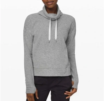 Pullover para mujer Lululemon Go Forward núcleo jaspeado gris claro polar talla 6 Foto 1 de 4
