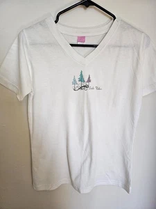 LAKE TAHOE - T-SHIRT.  gr. S BÄUME MIT GLITZER  - Bild 1 von 4