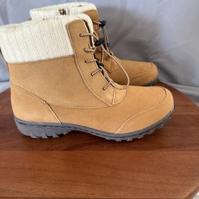Bota de tornozelo Sporto® Boho camurça resistente à água camelo colorway feminina tamanho 9 - Imagem 1 de 4