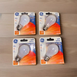 4 New Soft White GE Ceiling Fan A15 Bulbs 40W 355 Lumen Vibration Resistant - Picture 1 of 3