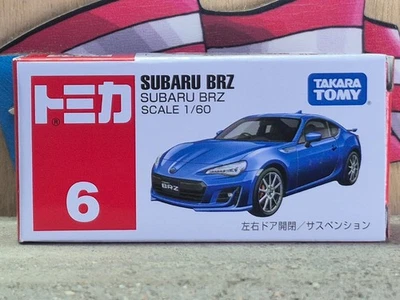 '17 TOMICA #6 SUBARU BRZ ESCALA 1/60 NUEVO EN CAJA STOCK EE. UU.!!! Foto 1 de 3