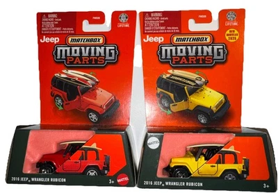 Lot of 2 Matchbox Moving Parts 2016 Jeep Wrangler Rubicon Opening Doors New IP - Image 1 of 4