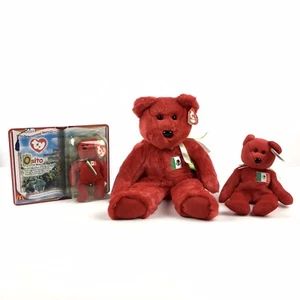 Ty Beanie Buddy Baby McDonalds Toy Osito Mexican Flag Bear Bean Bag Plush Lot - Picture 1 of 11