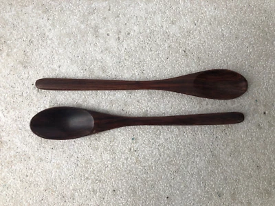 Löffel Holz 2 Stk. handgefertigt Teelöffel Salzlöffel Gewürzlöffel - Bild 1 von 4