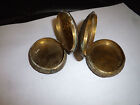 2x Fine Quality Early Dutch Brass Tobacco Boxes app.3″ wide,1″ deep& 2″ long 7.7