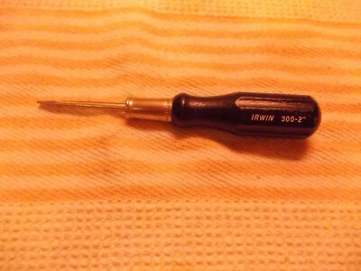Vintage Irwin Screwdriver Wood Handle 300-2" USA Carpenters Tool - Image 1 of 2