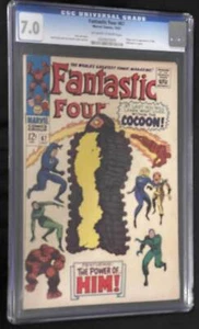 FANTASTIC FOUR #67 CGC 7.0 1ST APP ORIGIN OF HIM ADAM WARLOCK CAMEO - Picture 1 of 2