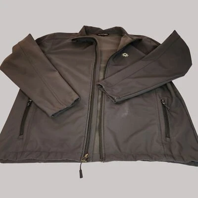 Port Authority jacket Men Polyester Soft Shell parka Large Gray logo cabin core - Image 1 of 4