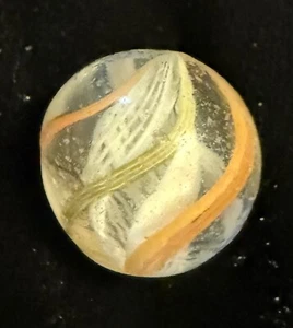 ANTIQUE GERMAN HANDMADE LATTICINO .69" MARBLE!! BEAUTY IN HAND! - Picture 1 of 8