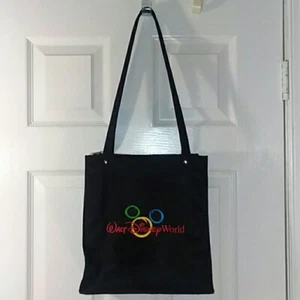 Vintage Walt Disney World Park Small/Medium Embroidered Mickey Mouse Canvas Tote - Picture 1 of 8