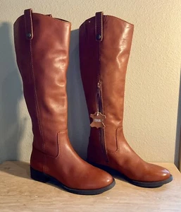 Botas de montar de cuero INC, para mujer, MACYS cuero real coñac suave. Talla 6 ¡NUEVO! - Imagen 1 de 8