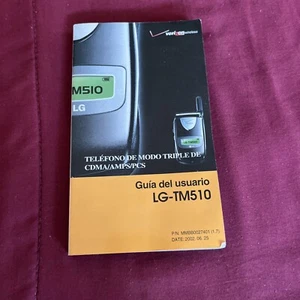 Guide de l'utilisateur Verizon, LG - TM510, anglais et espagnol - Photo 1 sur 2