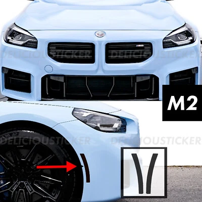 For 2023-2025 BMW M2 G87 Front Side Marker Smoke Decal Ppf Dark Tint Vinyl Foto 1 de 4
