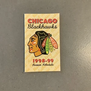 1998-1999 Chicago Blackhawks Hockey Schedule NHL - Bild 1 von 2
