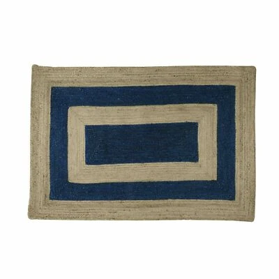 Rug 100% Jute Runner Natural Braided Reversible Handmade Carpet Modern Area Rug - Image 1 of 4