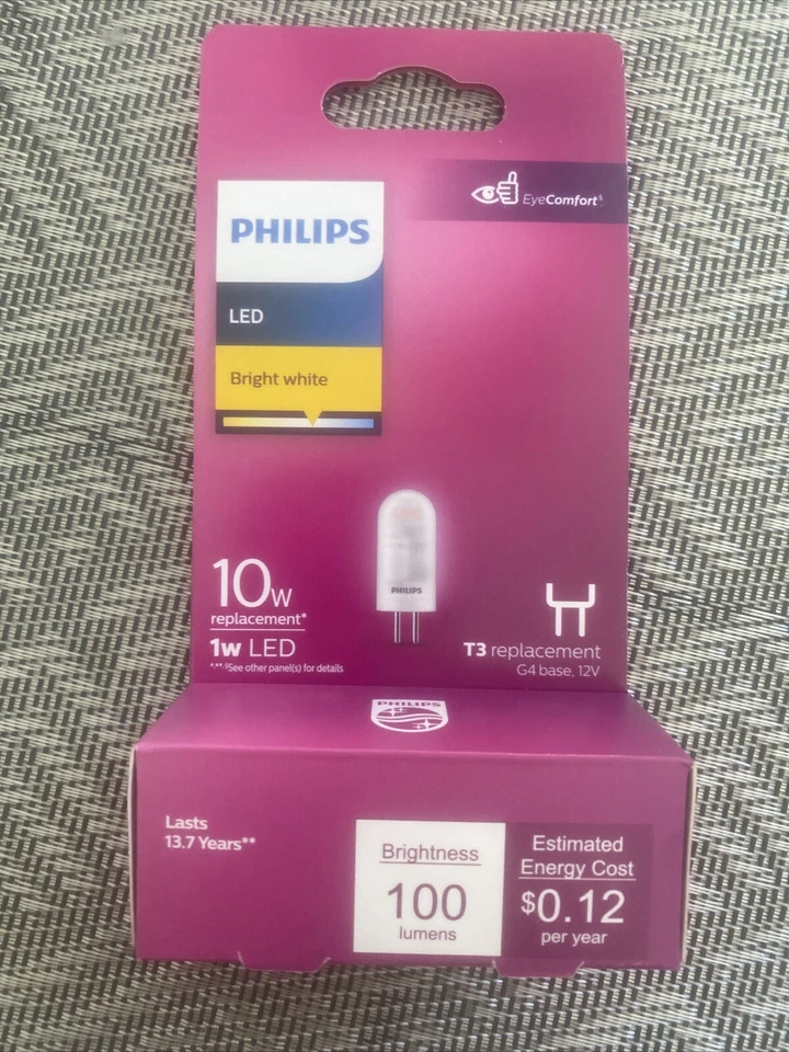Philips Clear LED Landscape Low Voltage Light Bulb, 1.5W, T3/G4 Bi-Pin Base - Image 1 of 2