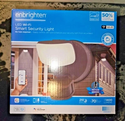Enbrighten 210-Degree Hardwired LED 1-Head Motion-Activated Flood Light - Image 1 of 2